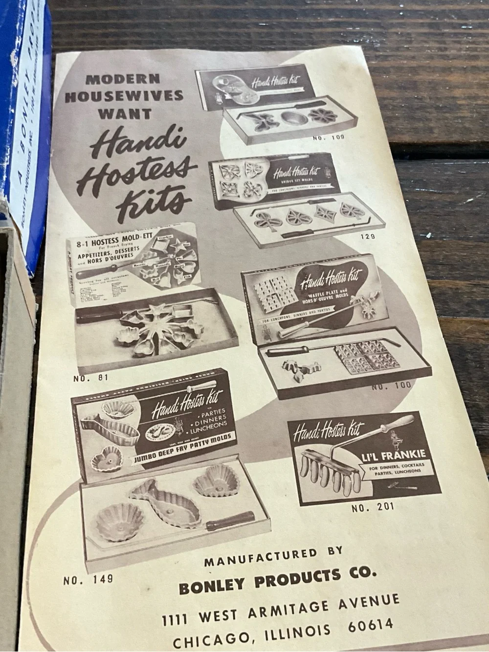 Vintage Handi Hostess Kit Waf-l-ette & Patty Shell Molds IOB